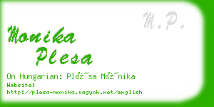 monika plesa business card